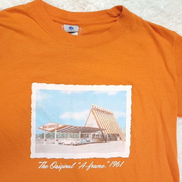 Whataburger Original A Frame 60s Orange Tshirt Size S - Picture 2 of 6